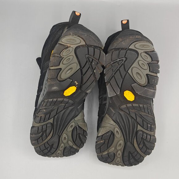 Merrell MOAB Hiking Boots Men's Size 10 Black Mesh Waterproof Vibram J06049 - Picture 7 of 11